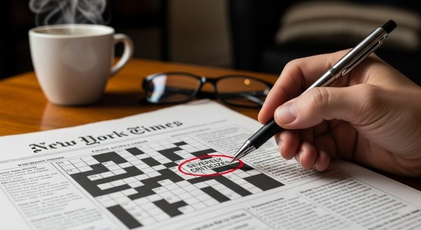 severely criticizes nyt crossword clue