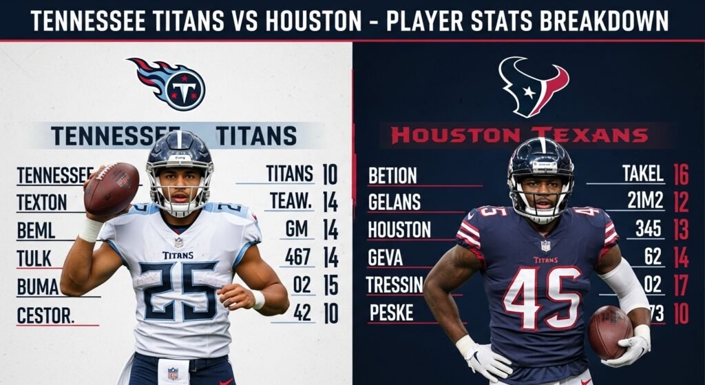tennessee titans vs texans match player stats