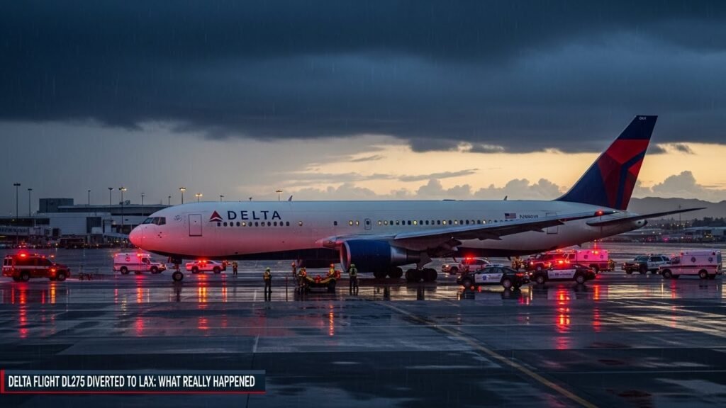 delta flight dl275 diverted lax