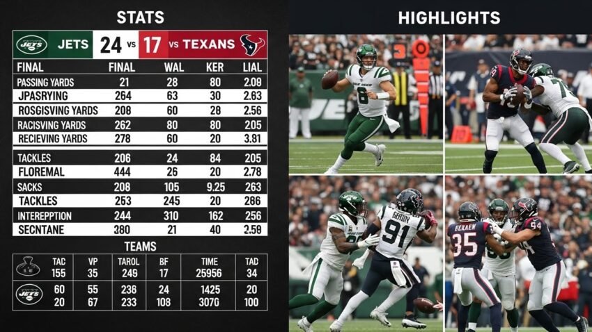 new york jets vs houston texans match player stats