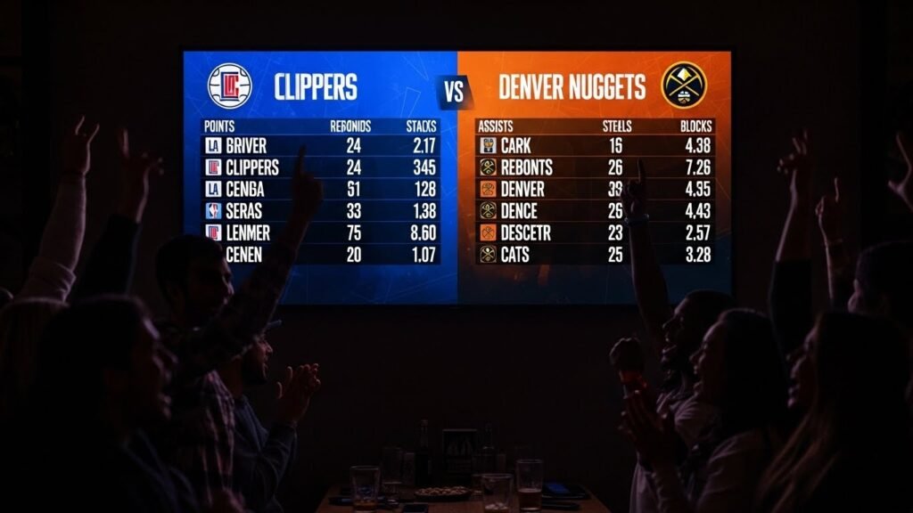 clippers vs denver nuggets match player stats